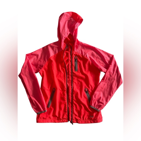 Women’s Under Armour Semi-fitted Storm X Bright Coral Pink Windbreaker - Picture 1 of 7